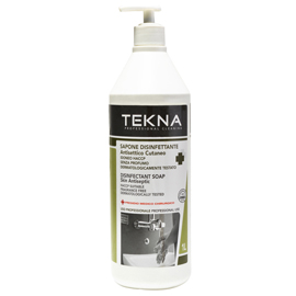 Sapone disinfettante senza profumo con dispenser 1lt Tekna