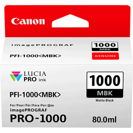 CARTUCCIA NERA MATTE PER CANON PFI-1000