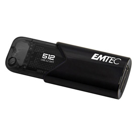 Emtec Memoria USB B110 USB3.2 Clickeasy 512GB nera